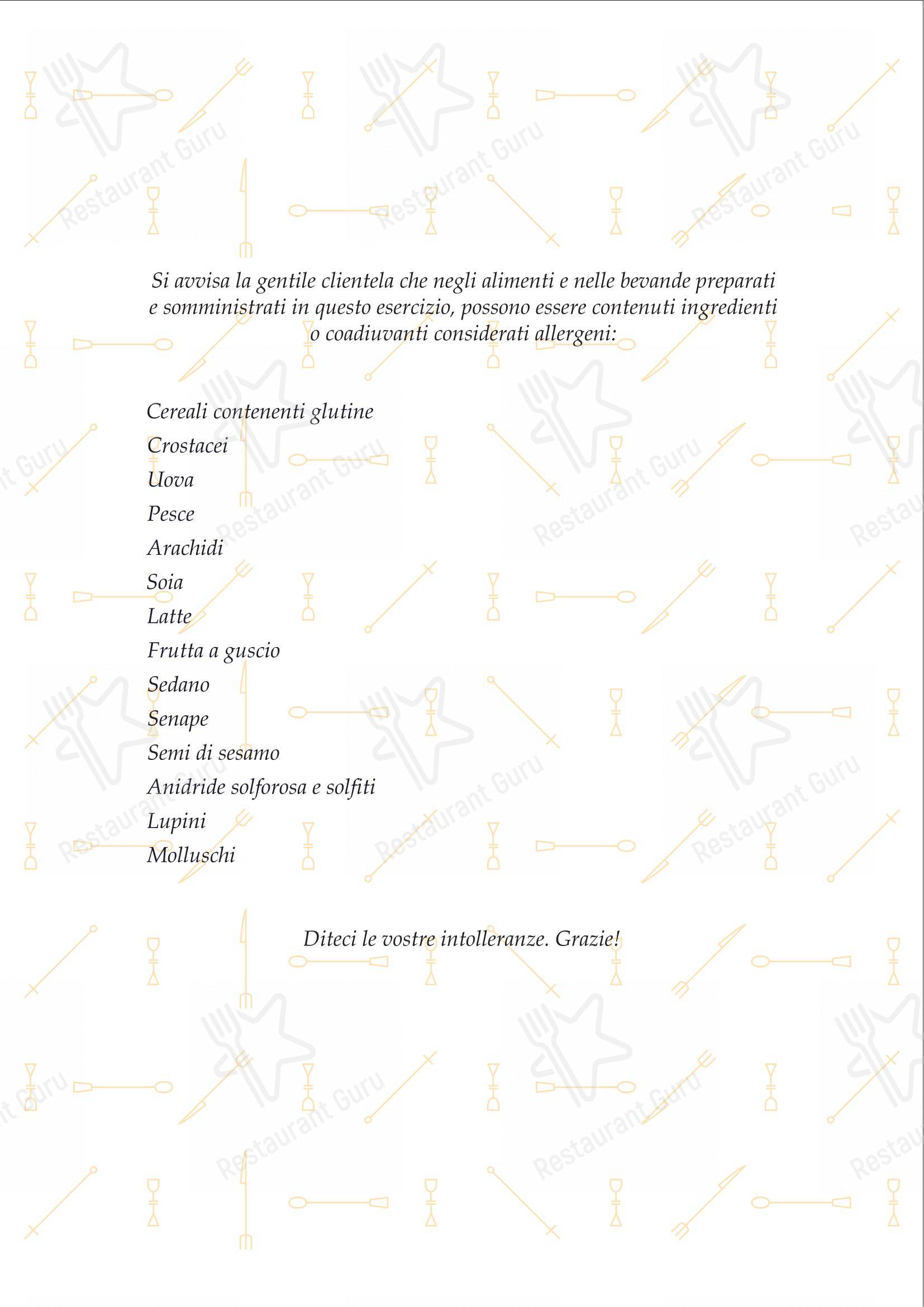 Menu bar per Il Simposio Ristorante Wine Bar Roma ristorante