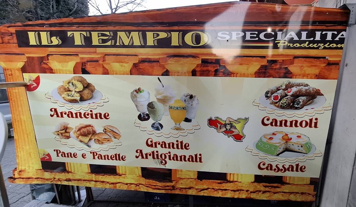 Menu di Il Tempio gastronomia siciliana 