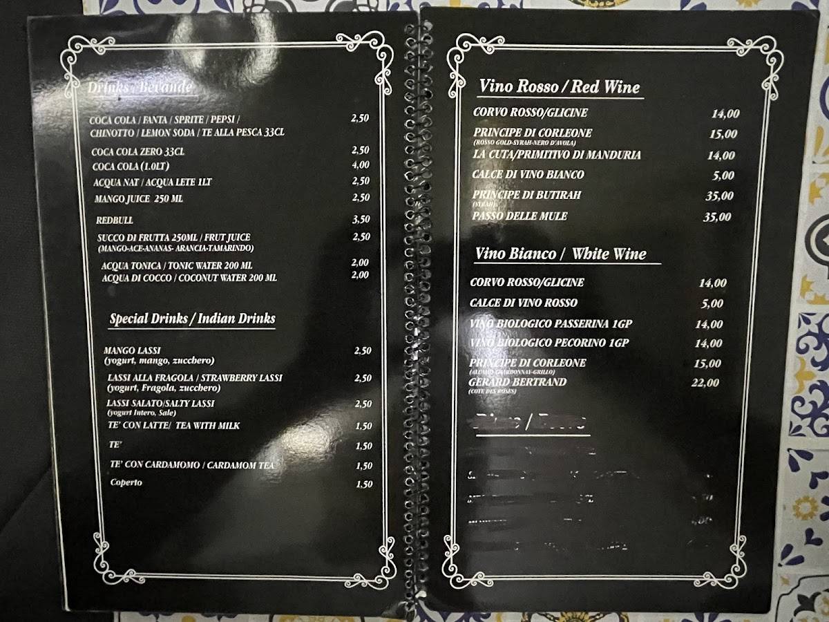 Menu di Indian Curry Restaurant Catania 