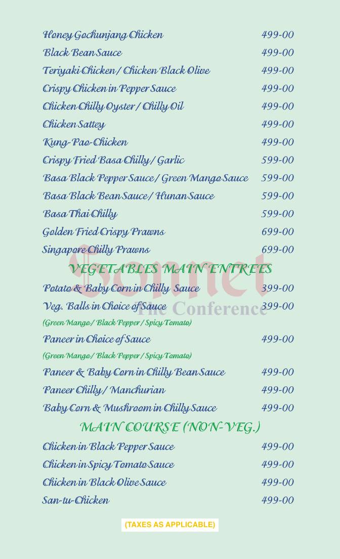 Indigo Restaurant Kalyan menu