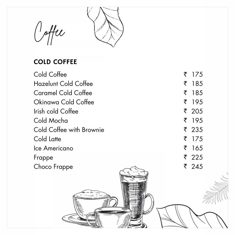 Casa Boho menu