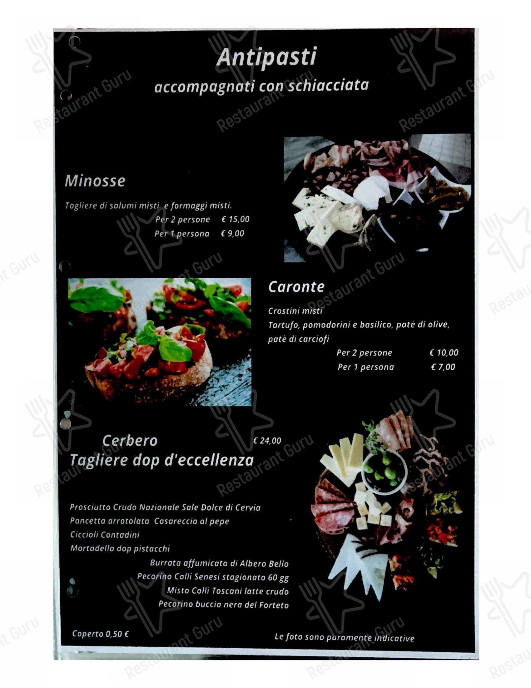 Menu per Inferno Pub in San Michele