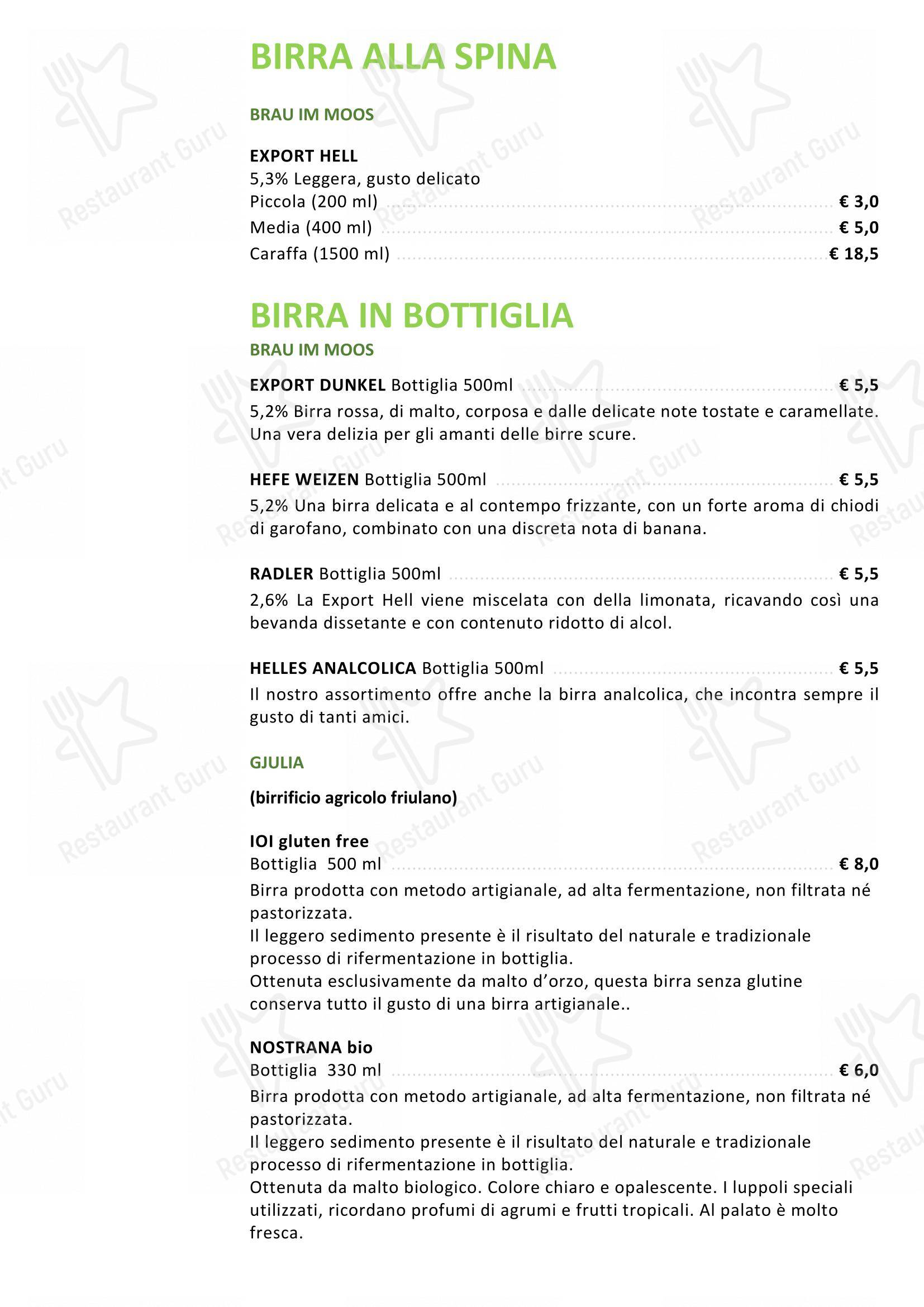 Menu per Integraldo in Majano