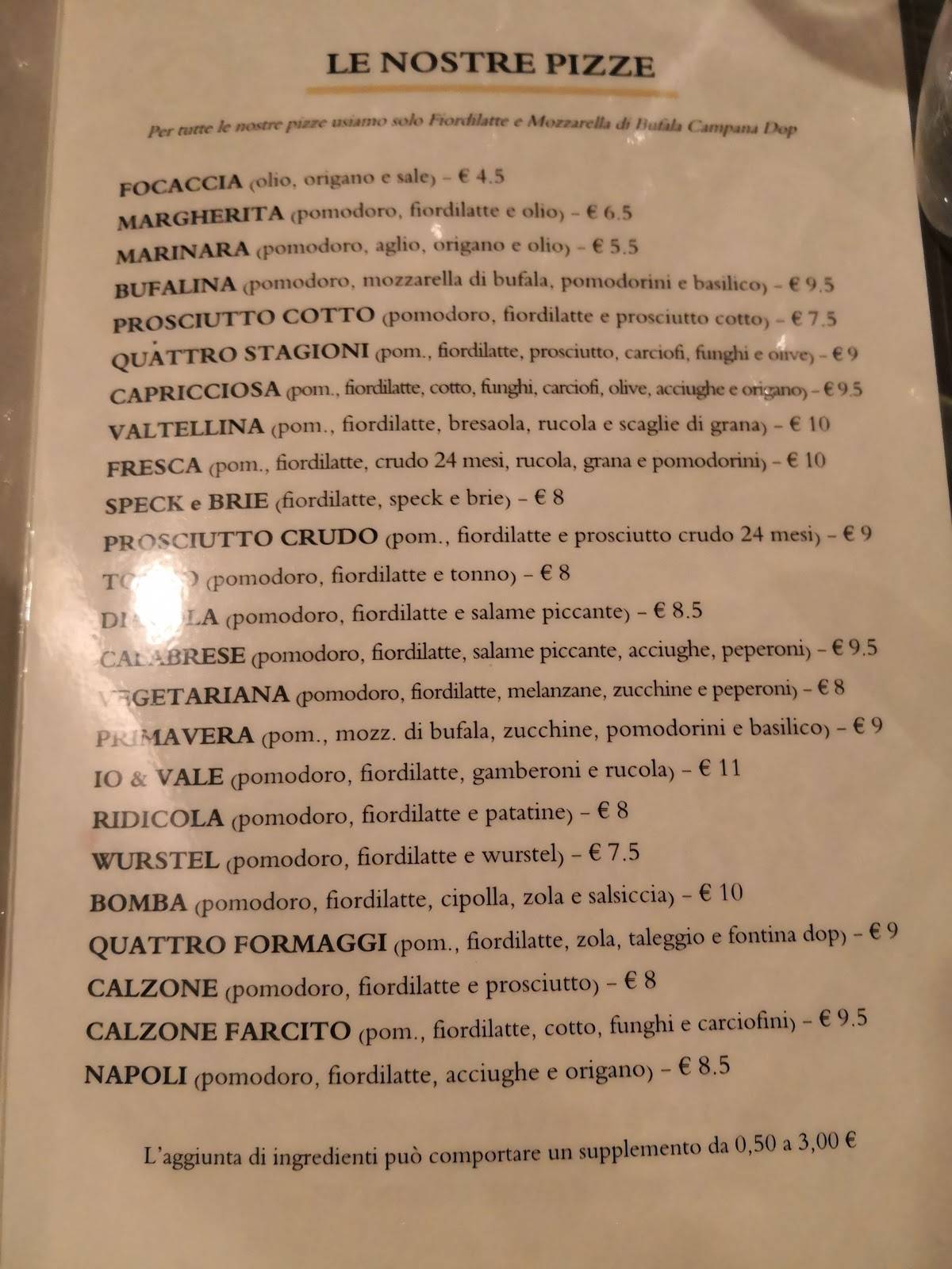 Menu di Io e Vale 