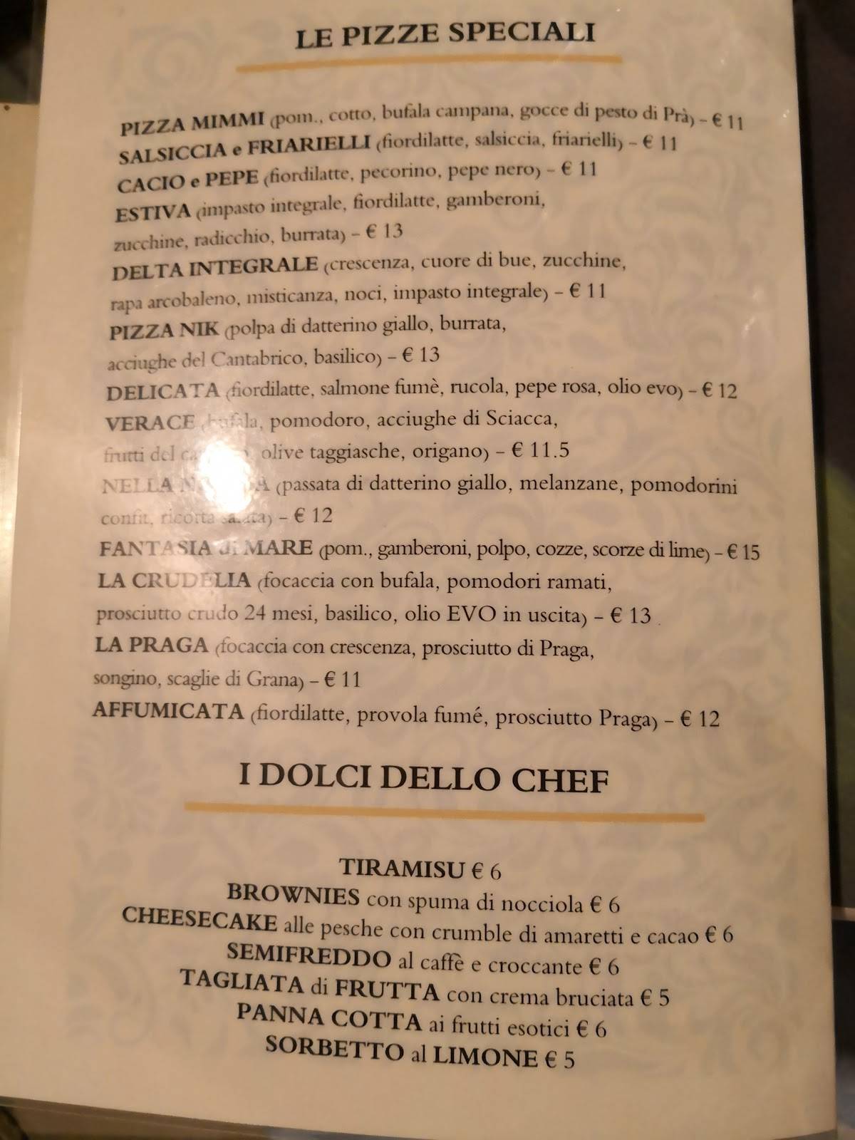 Menu di Io e Vale 