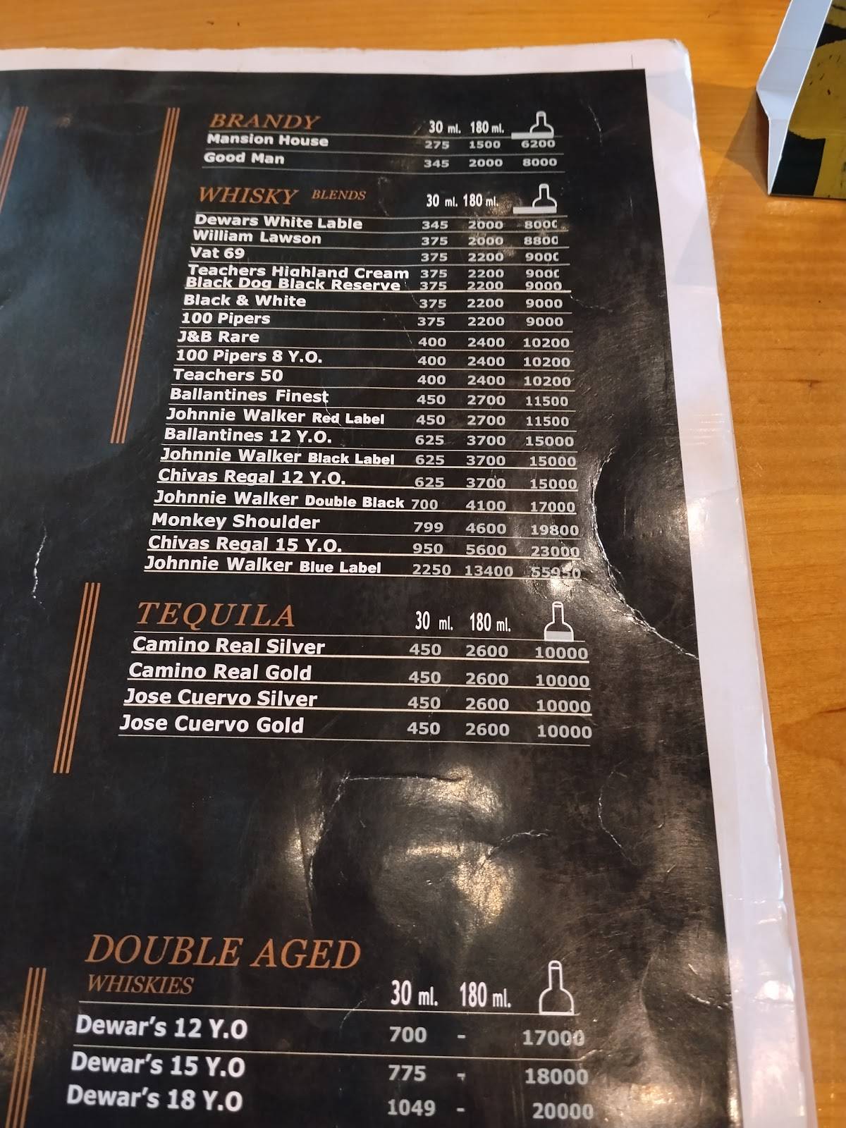 Ishaara - Phoenix Marketcity menu