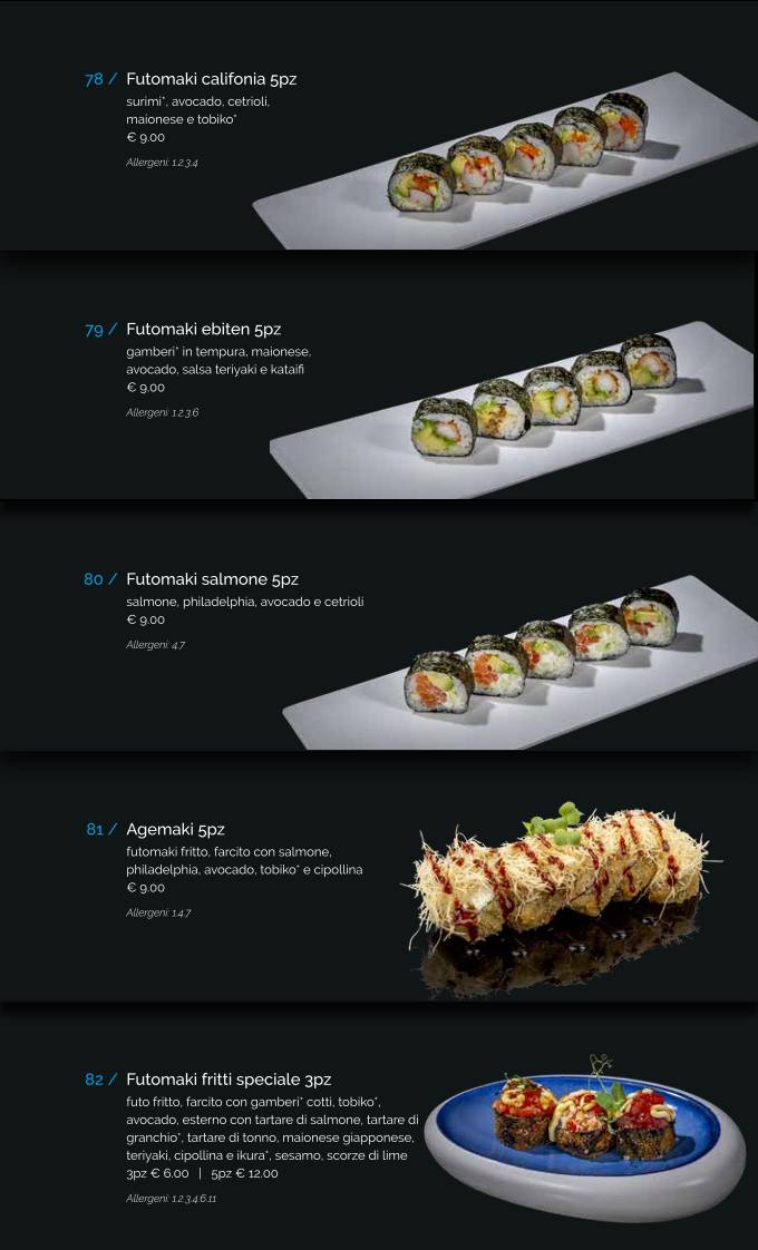 Menu di Issho Asian Fusion Spicchio-sovigliana 