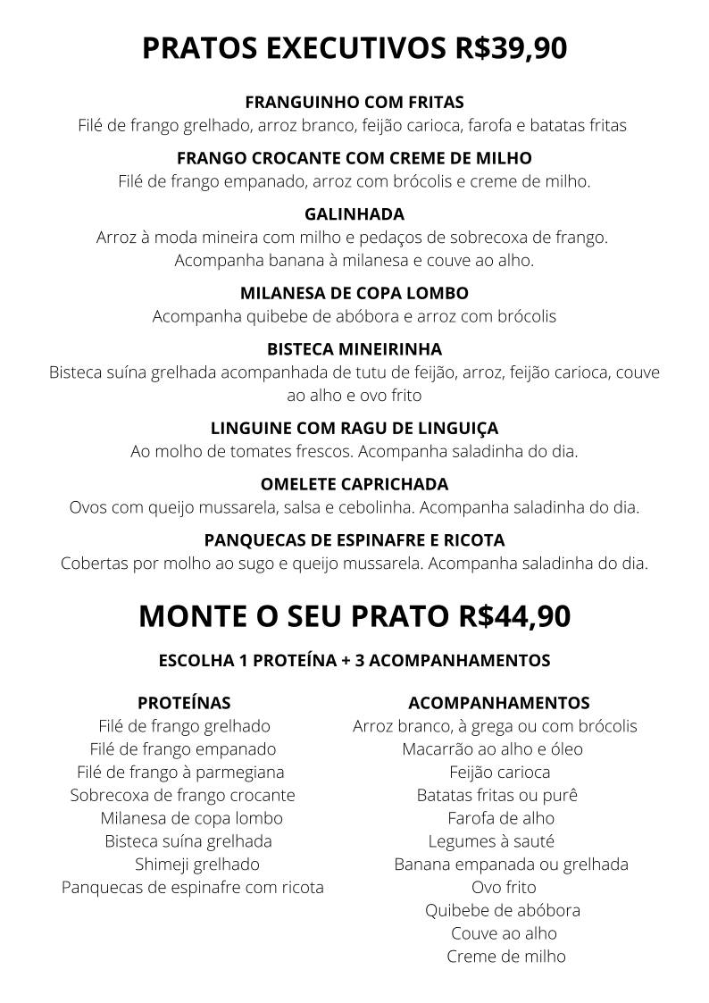 Cafundó Itu - Restaurante & Cafeteria cardápio