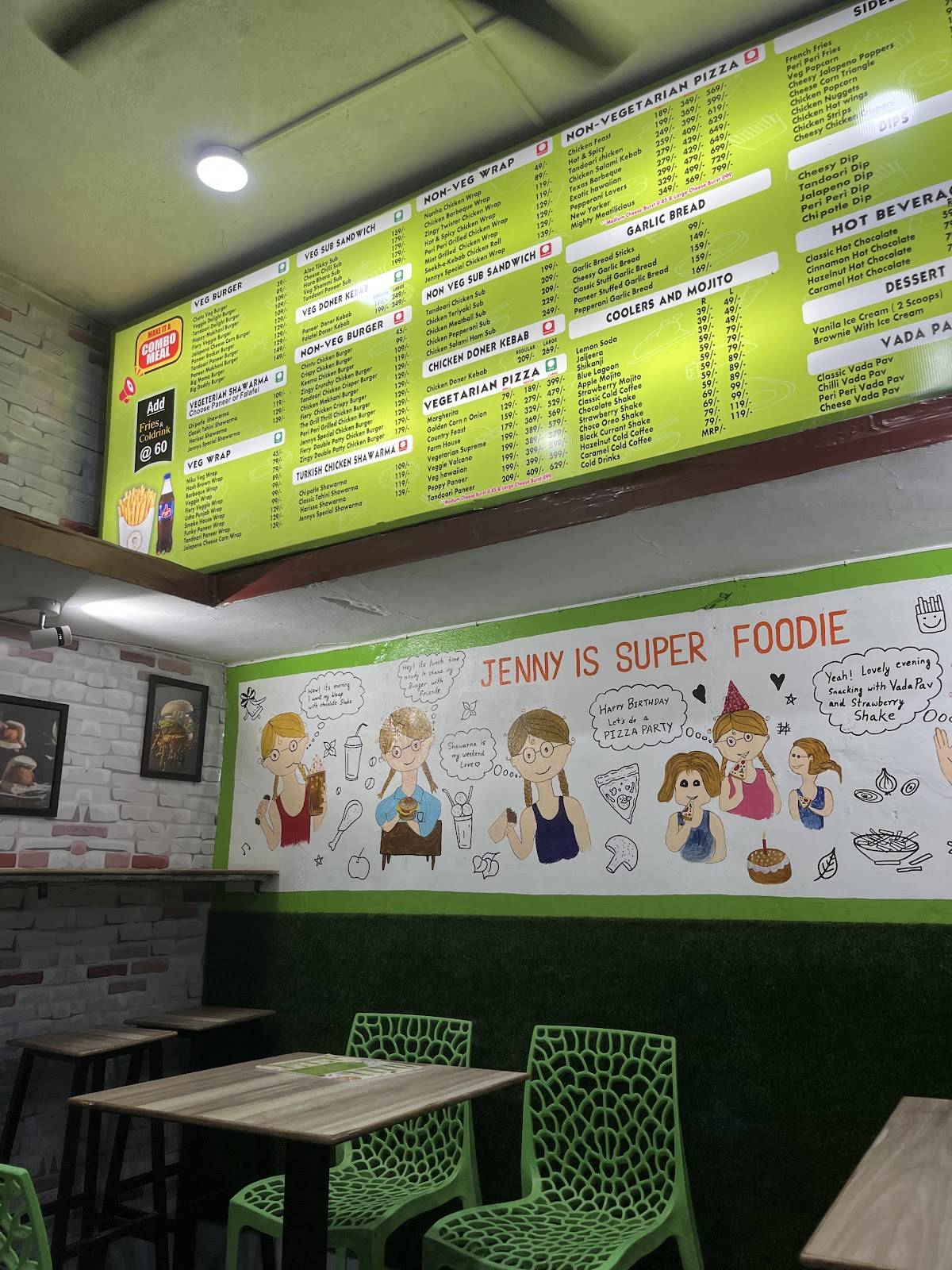 JENNY'S one-stop Cafe menu