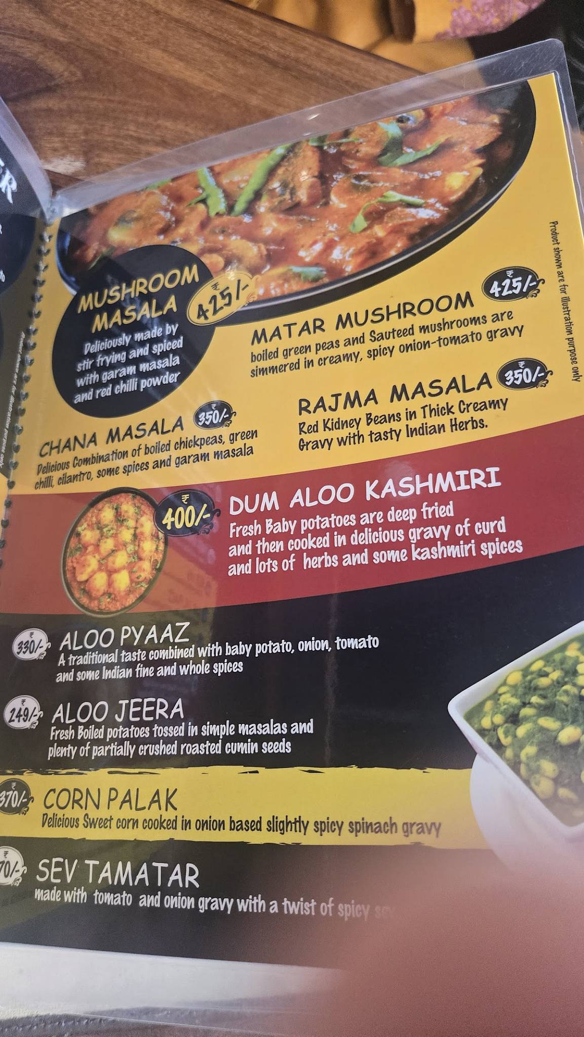 Rainbow Restaurant menu