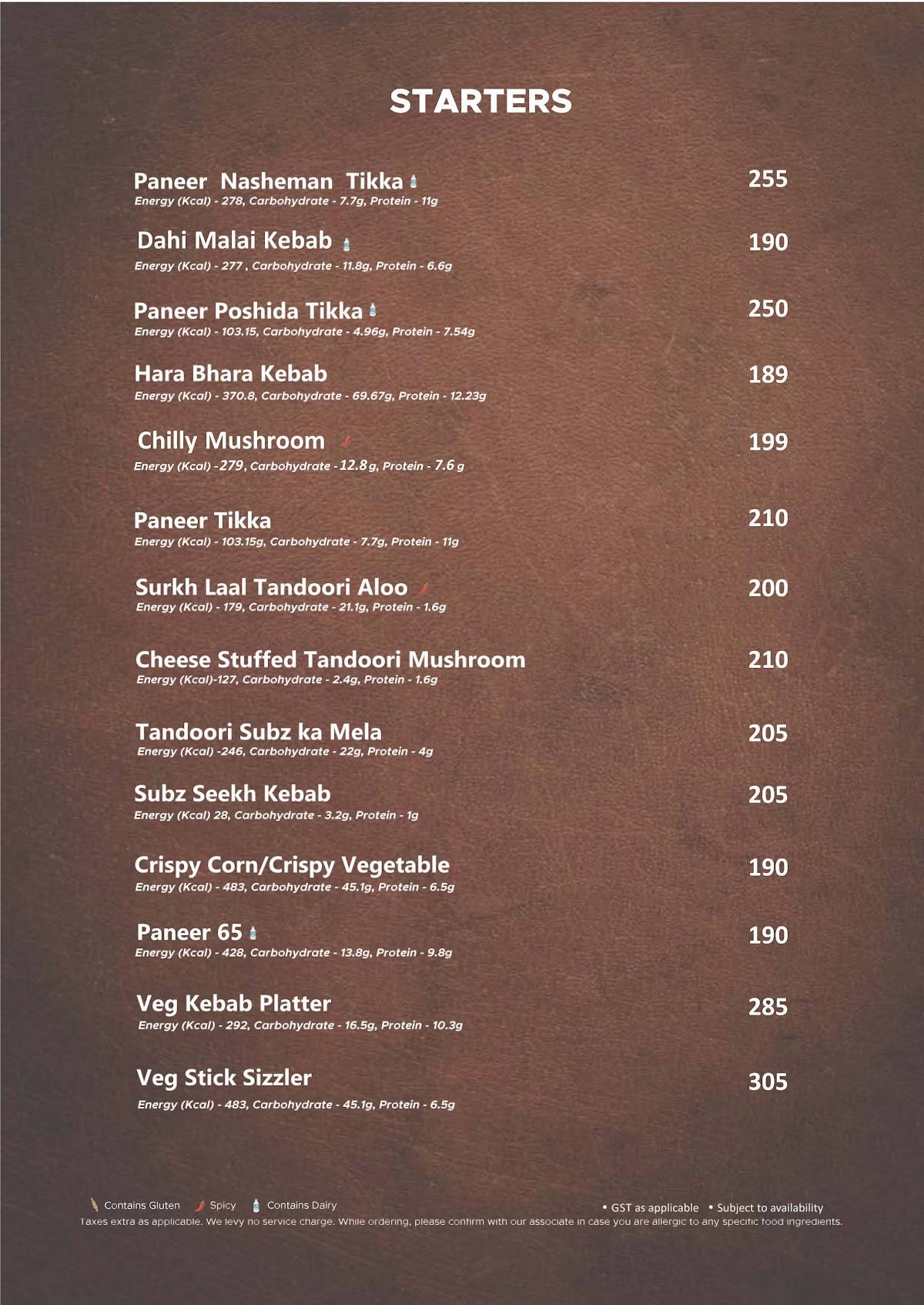 Prasadam Restaurant & Banquet, Jamnagar menu