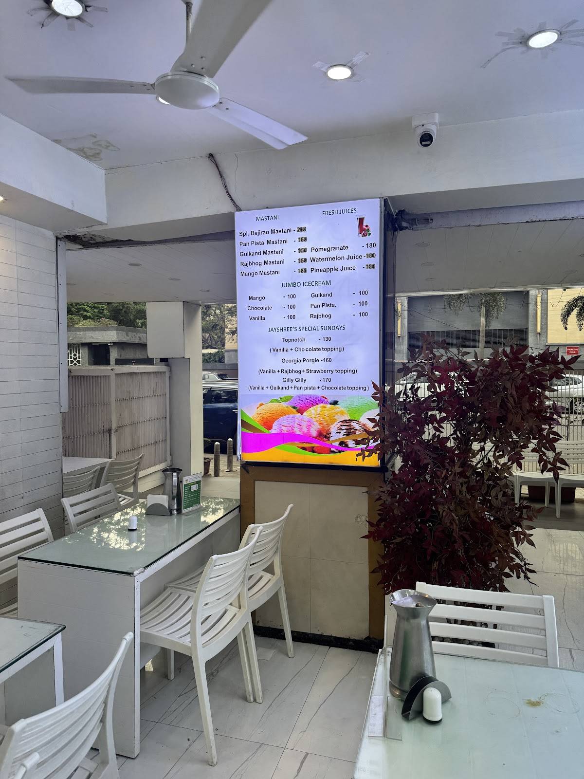 Jayshree's Garden menu