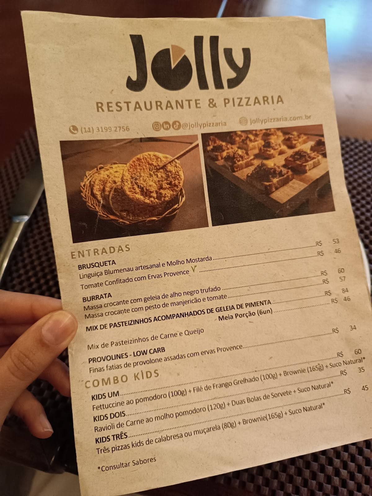 Jolly Restaurante e Pizzaria cardápio