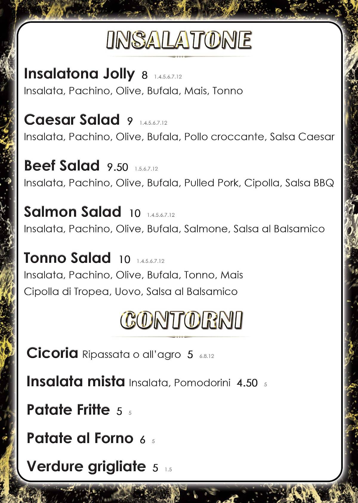 Menu di Jolly Ristorante Pizzeria 