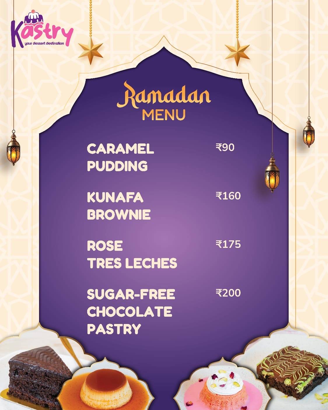 KASTRY - your dessert destination menu