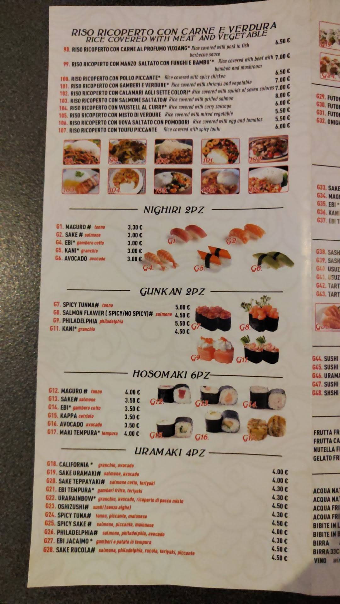 Menu di Kai Xiang Ristorante Cinese 