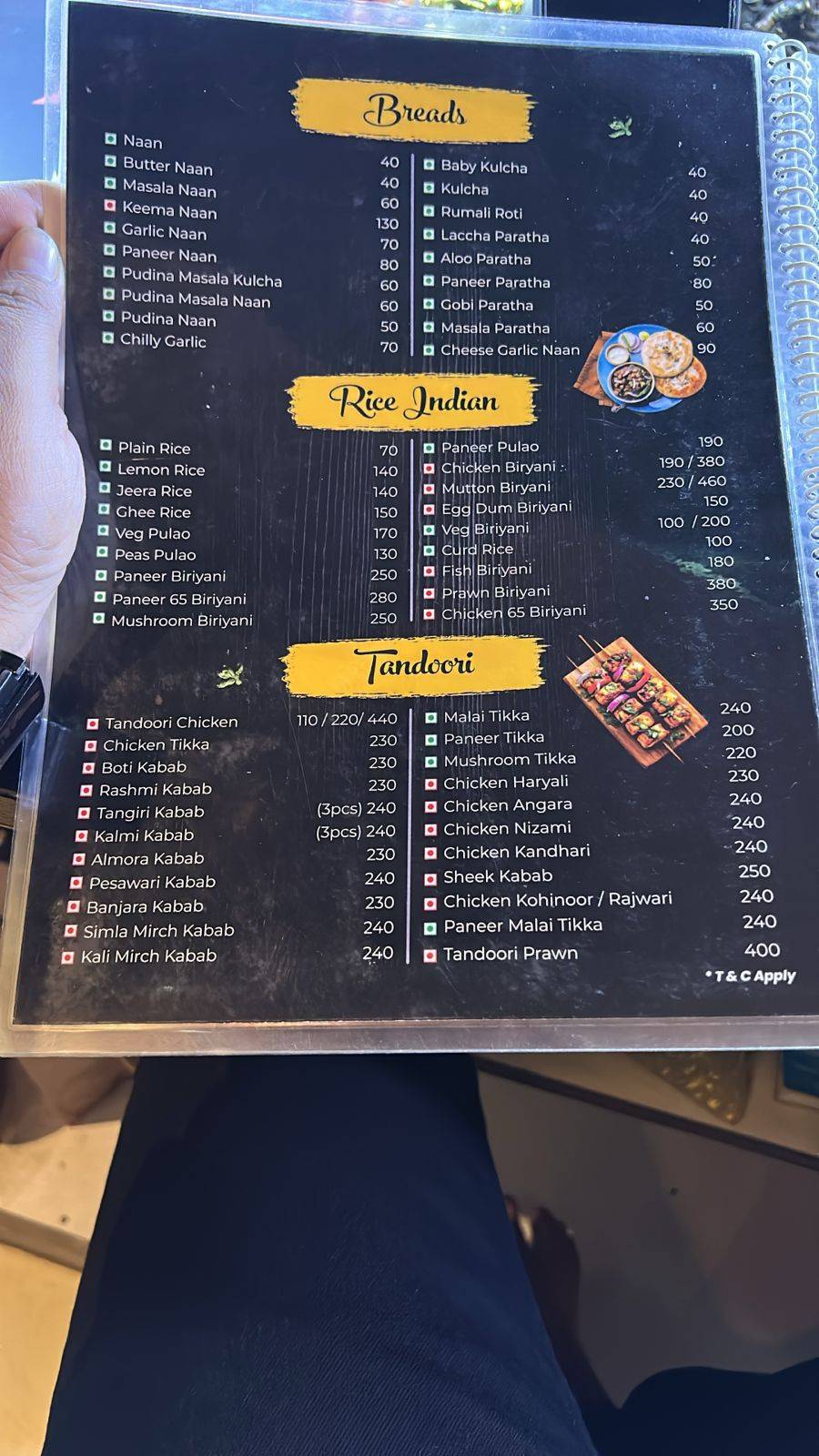 Kalyani Restaurant menu