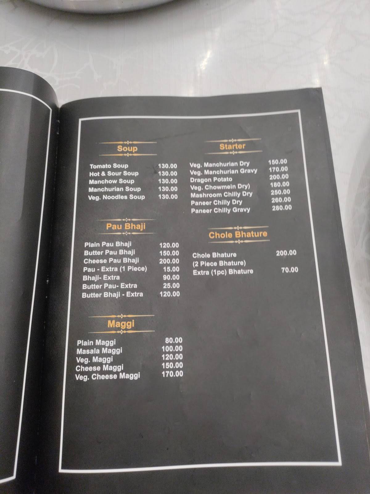 Kant Dining Hall & Restaurant menu