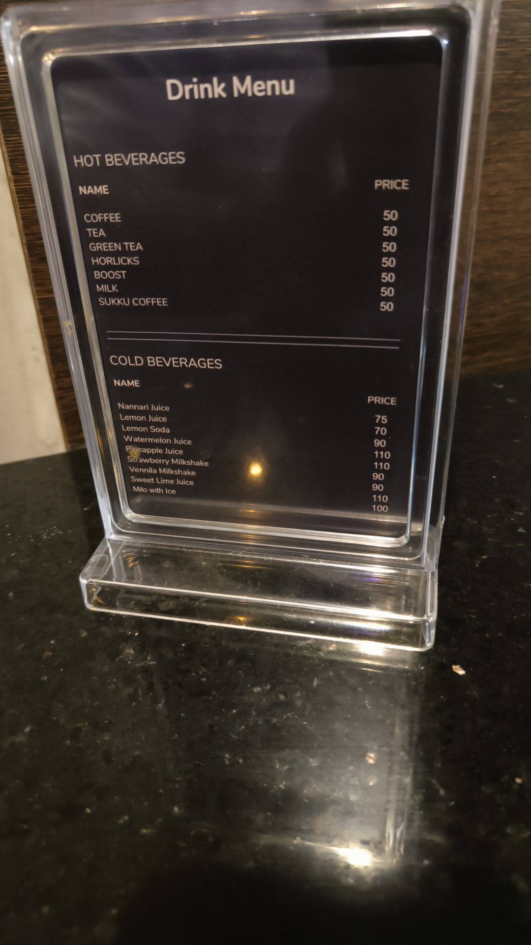 Kaveri Mess menu