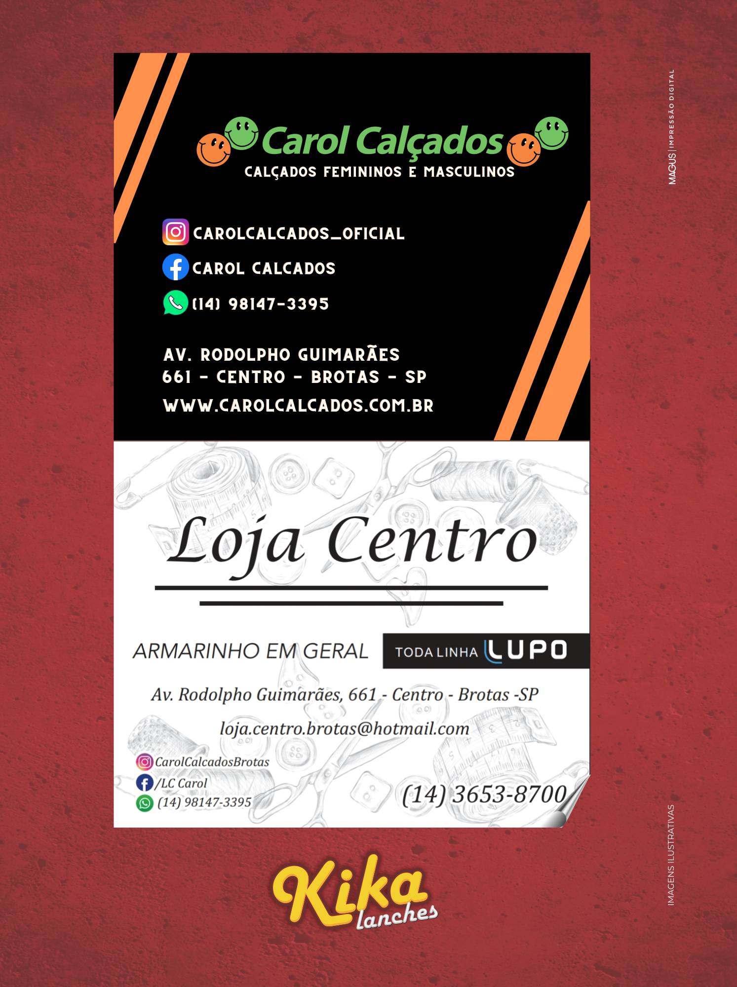 Kika Lanches cardápio