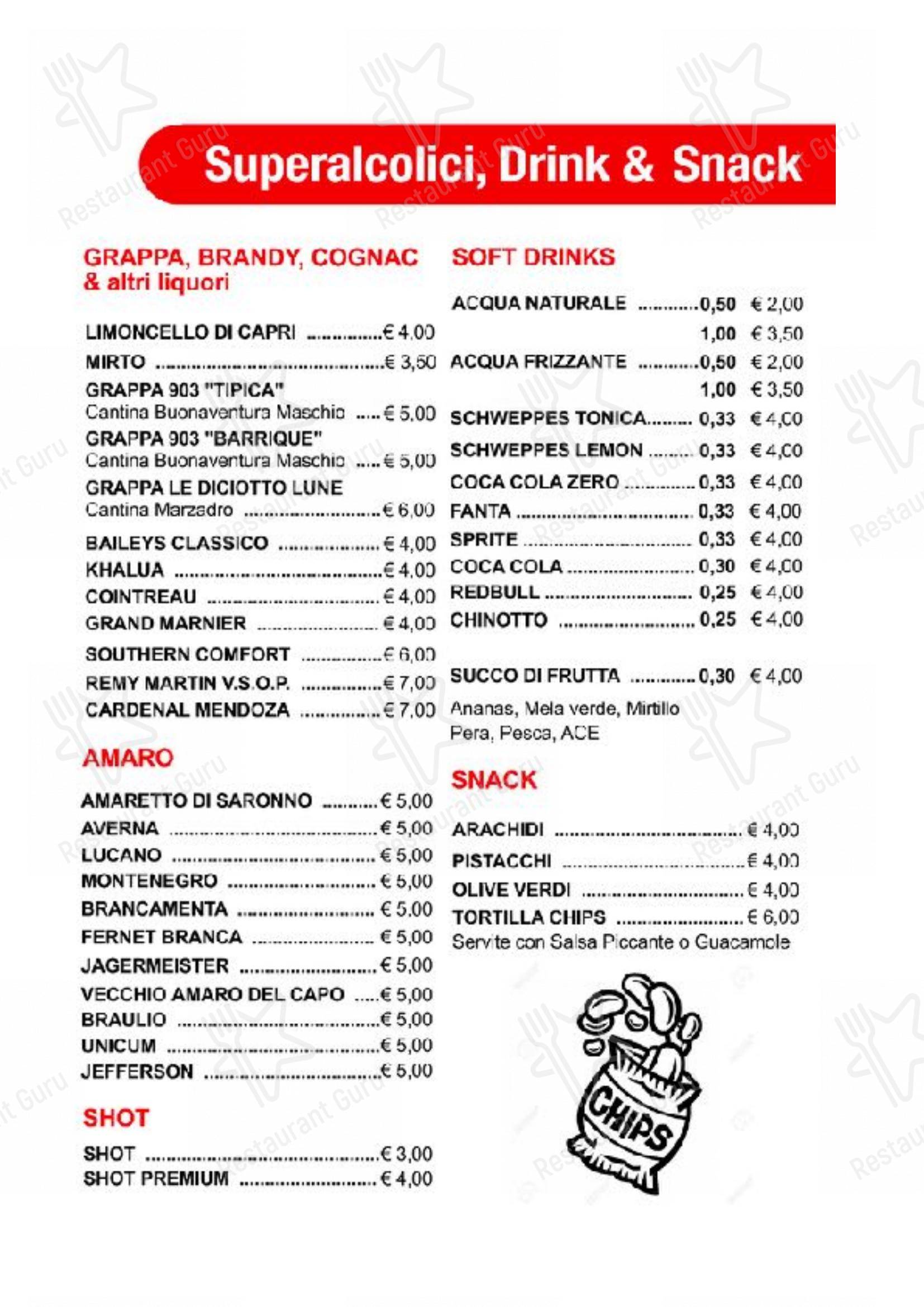 Kill Joy in Roma - Menu