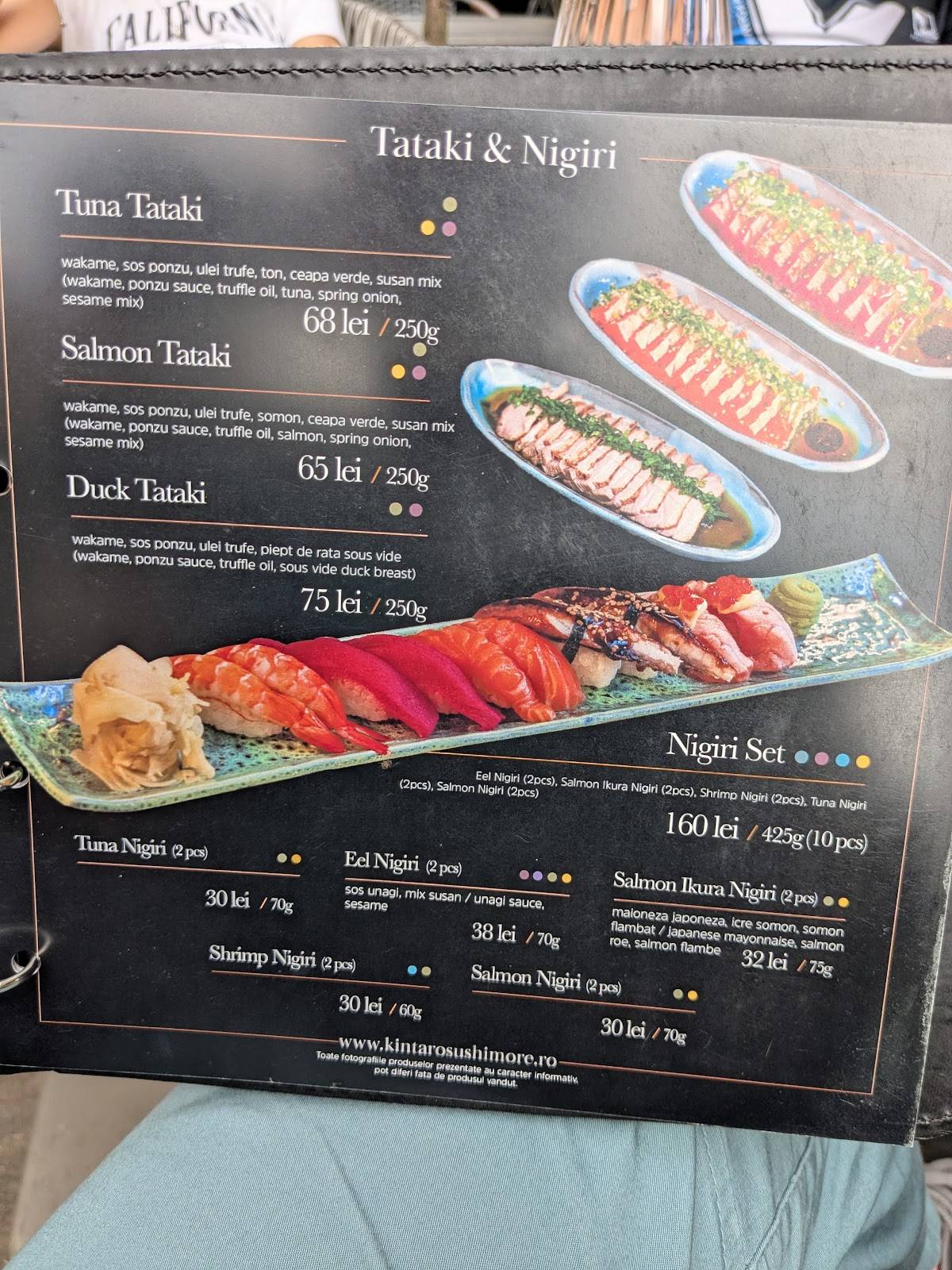 Menu de Kintaro sushi & more