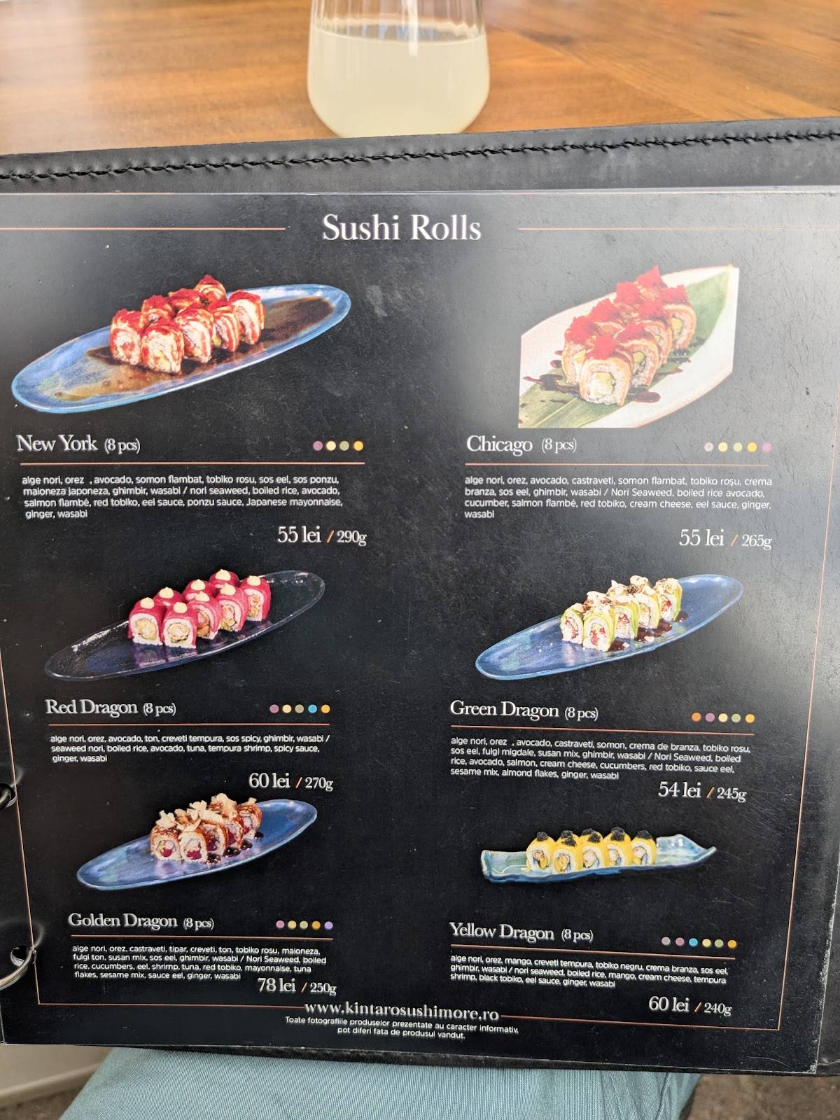 Menu de Kintaro sushi & more