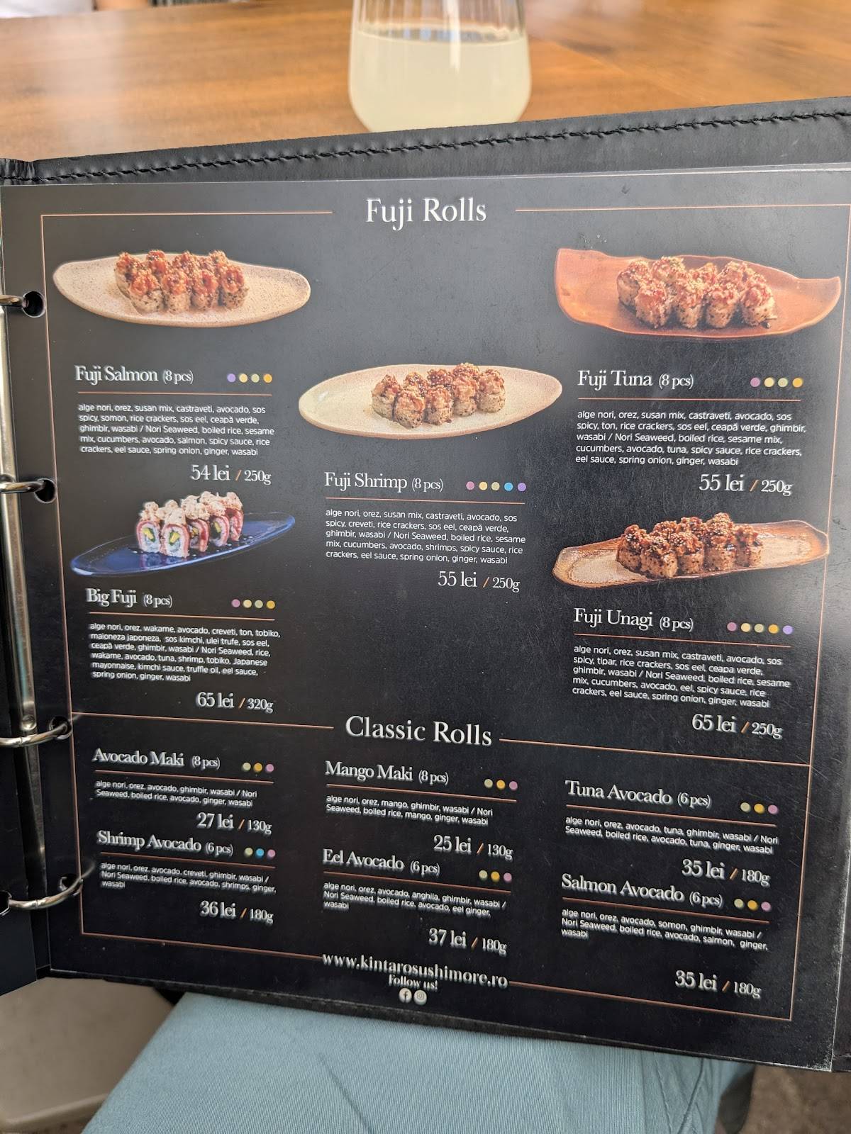 Menu de Kintaro sushi & more
