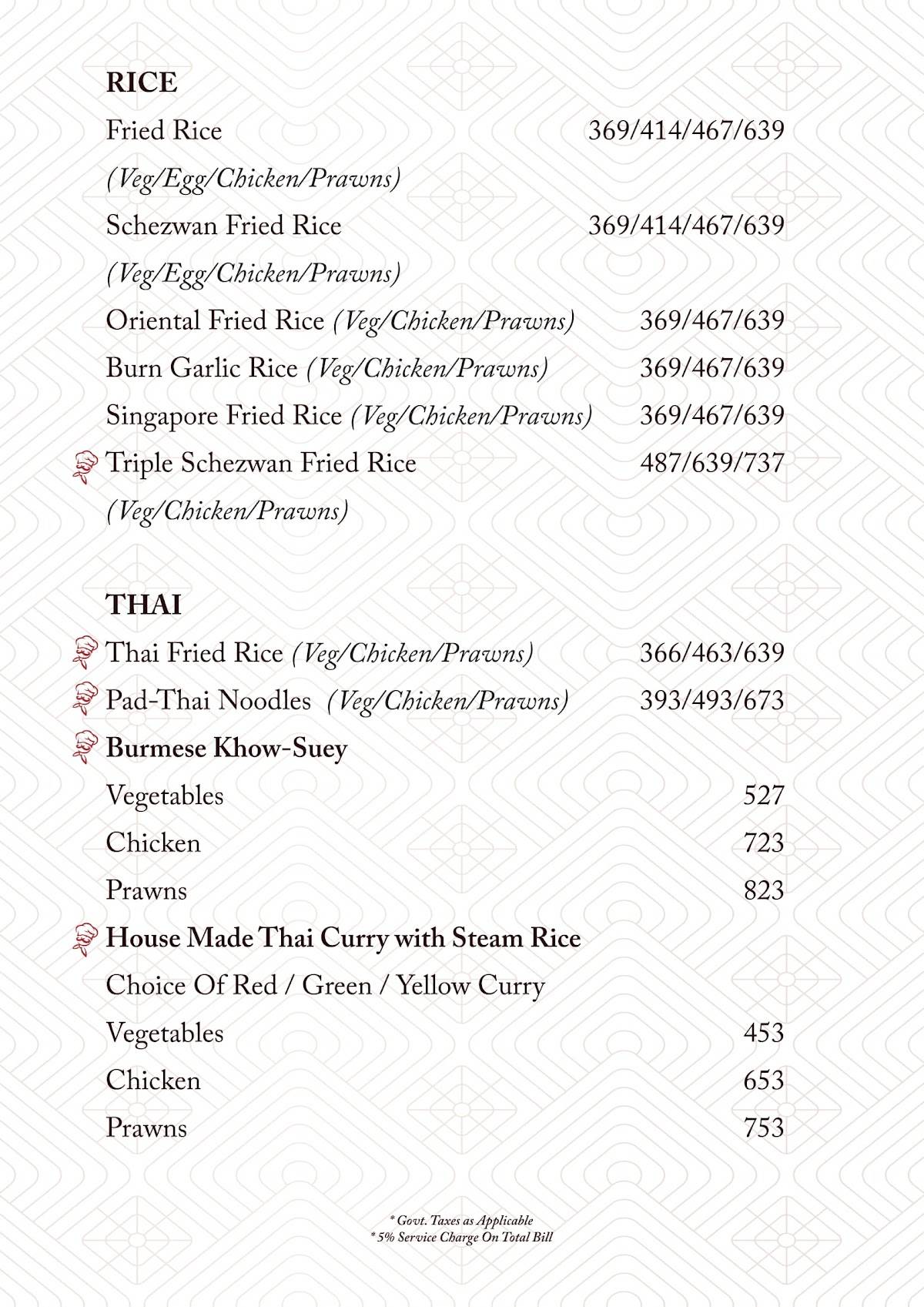 Kokkita Restaurant and Bar menu