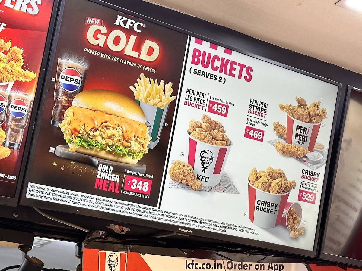 KFC menu