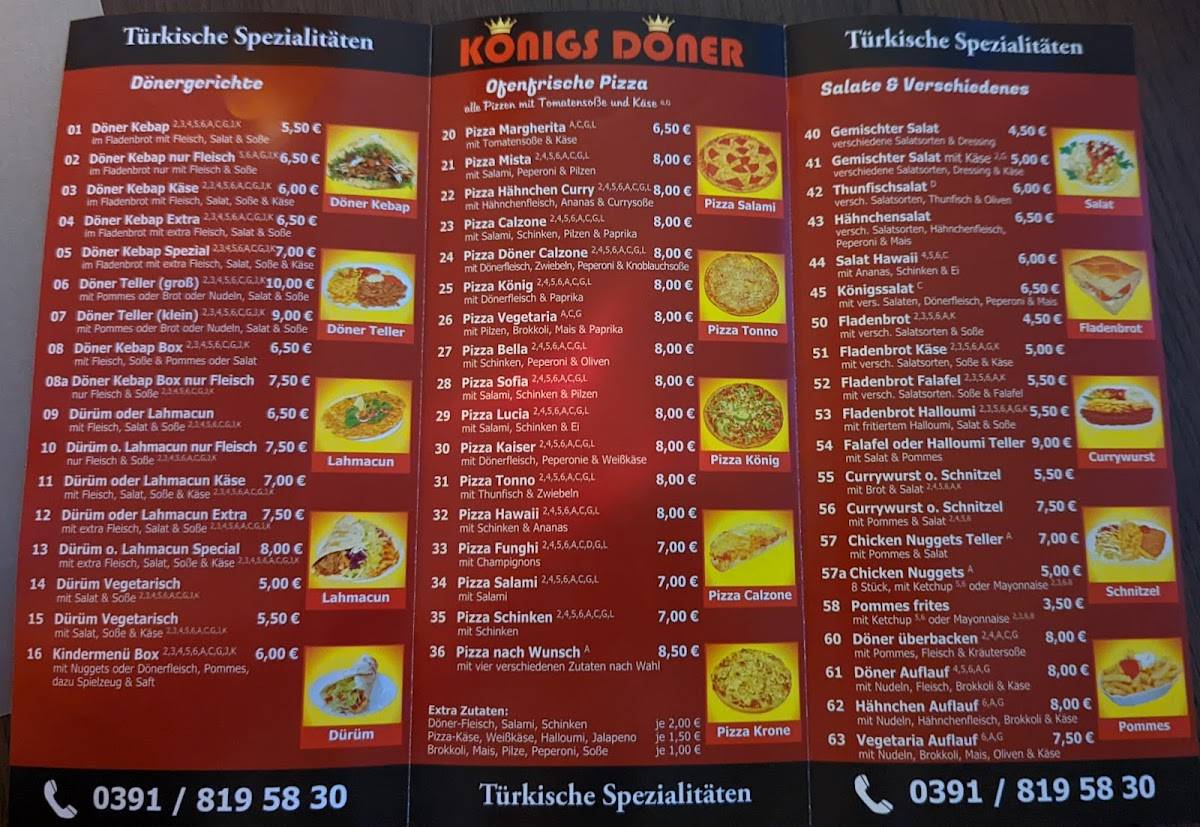 Speisekarte von Königs Döner pub & Bar, Magdeburg