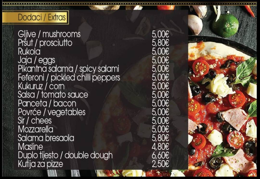 Menu di Konoba Pizzeria Gourmet 