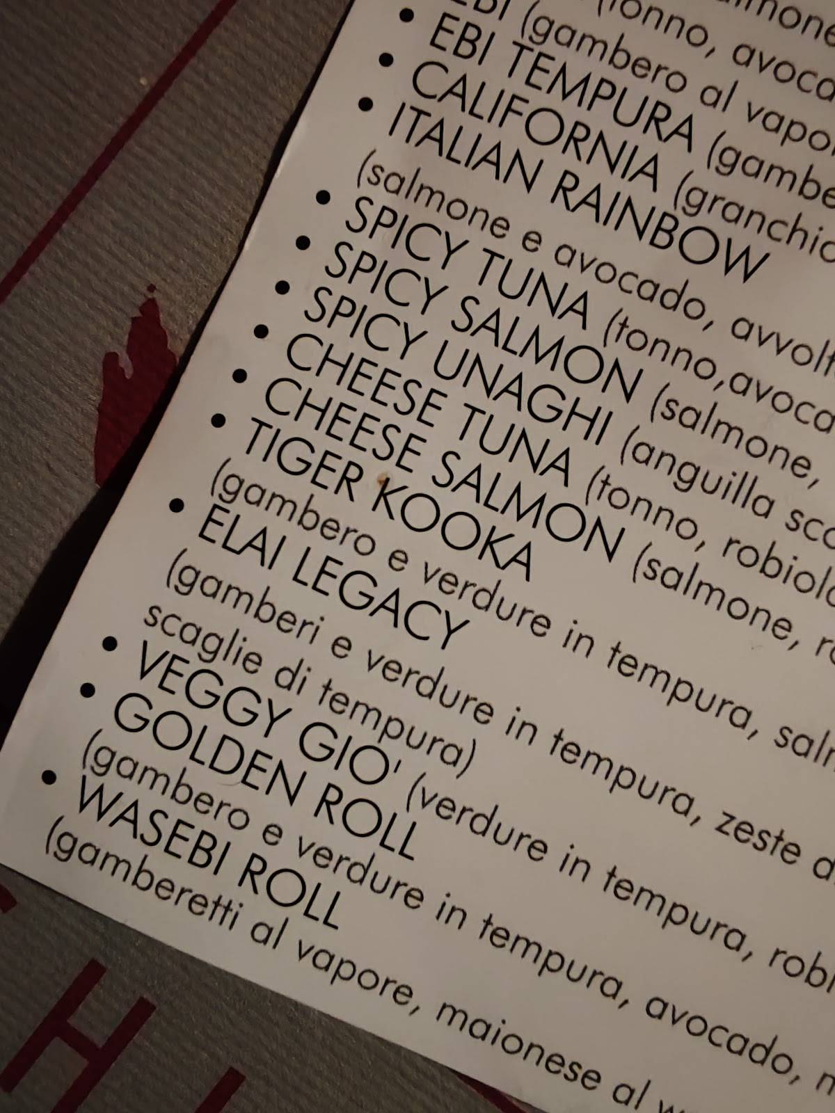 Menu di Kooka 