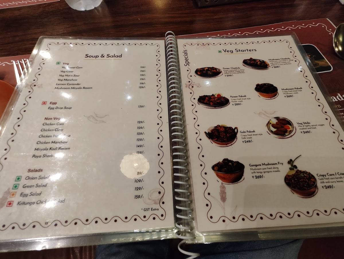 Kritunga menu