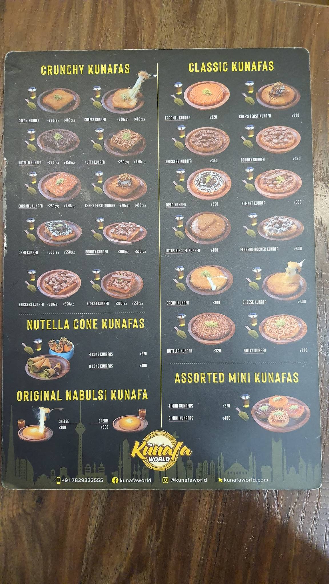Menu at Kunafa World, Bengaluru, 53