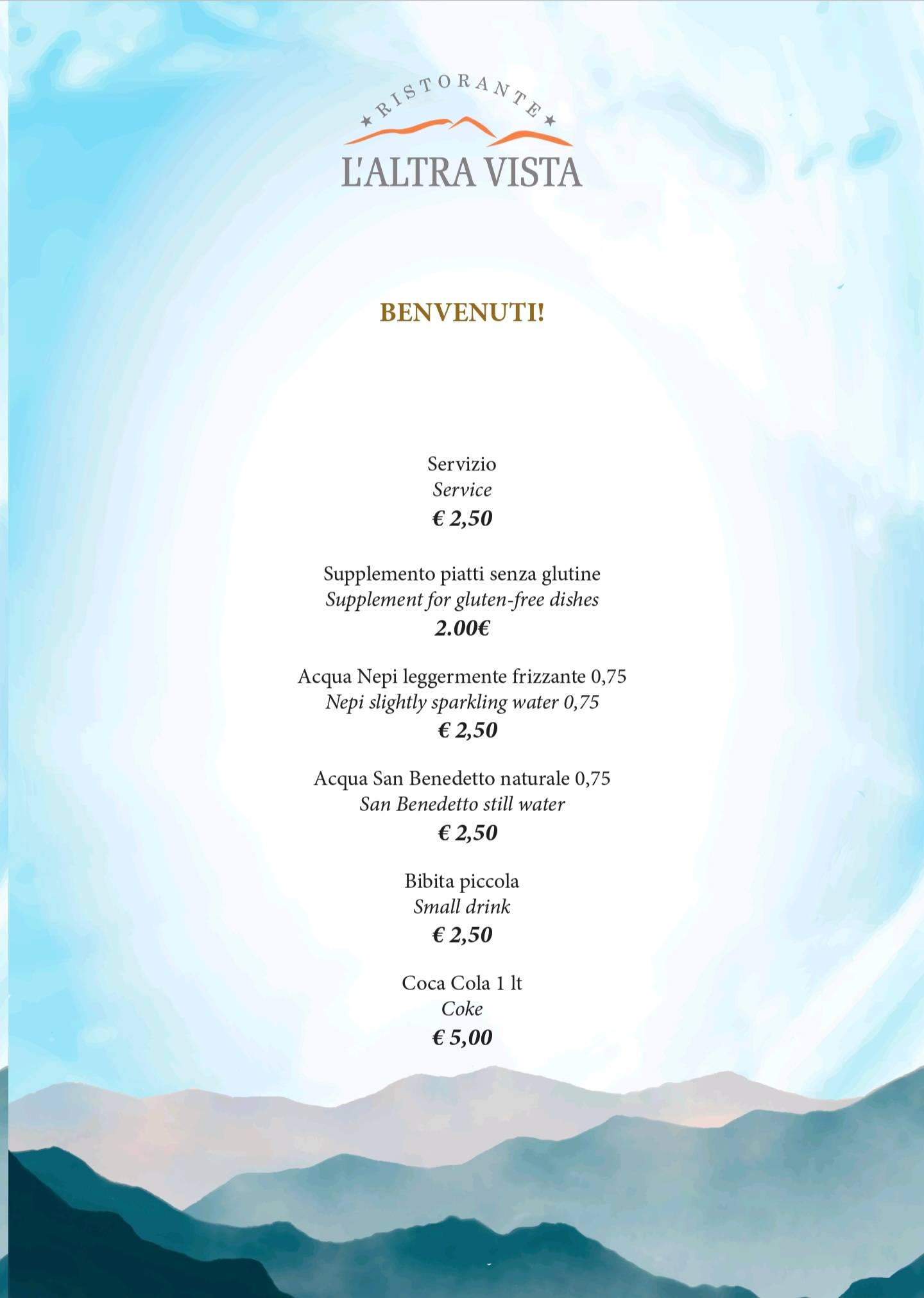 Menu di L'Altravista 