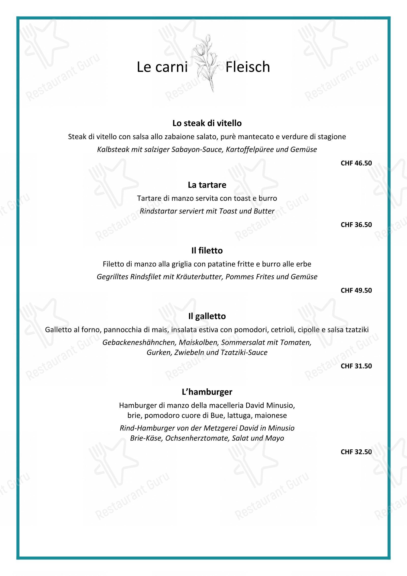 Menu per L'Approdo di Mappo ristorante