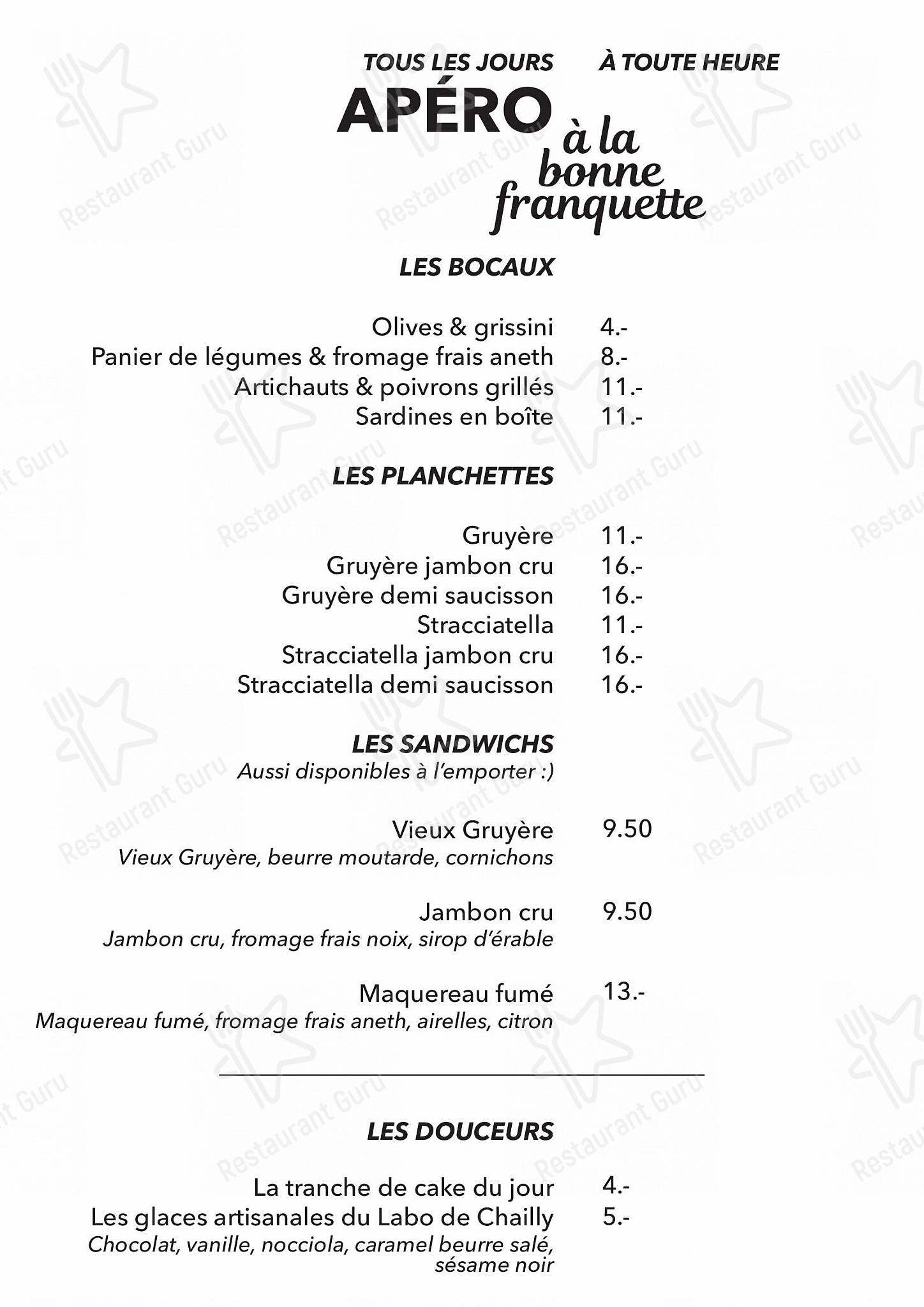 Menu di L'Atelier - Menu