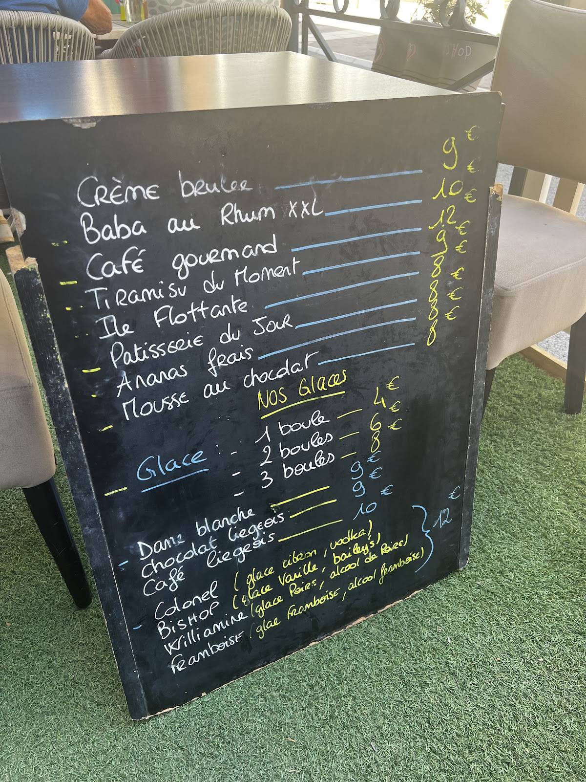 Menu de LE BISHOP