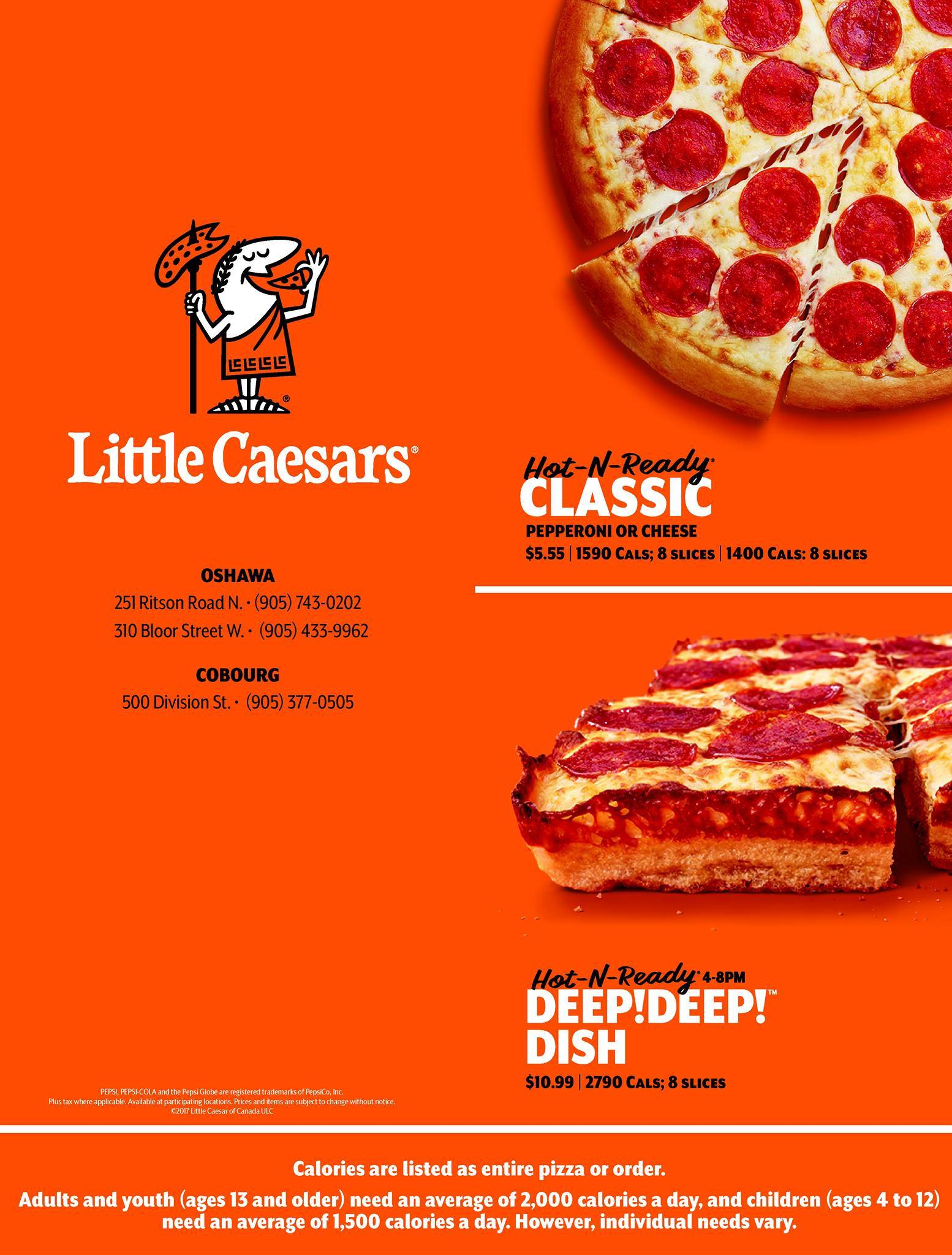 Menu at LITTLE CAESARS PIZZA pizzeria, Oshawa, 251 Ritson Rd N