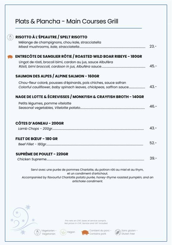 Menu di L'Olivo 
