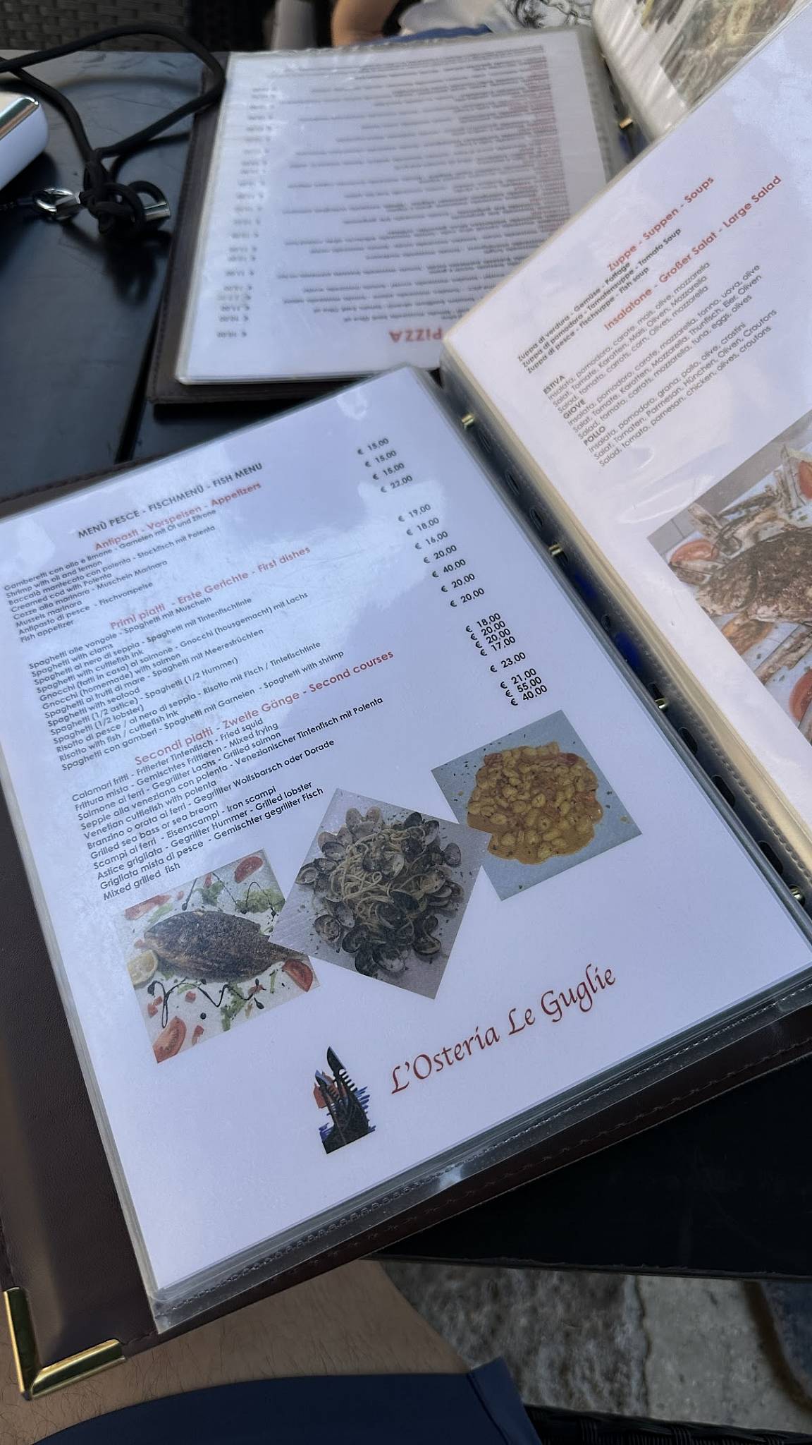 Menu di L'Osteria Le Guglie 