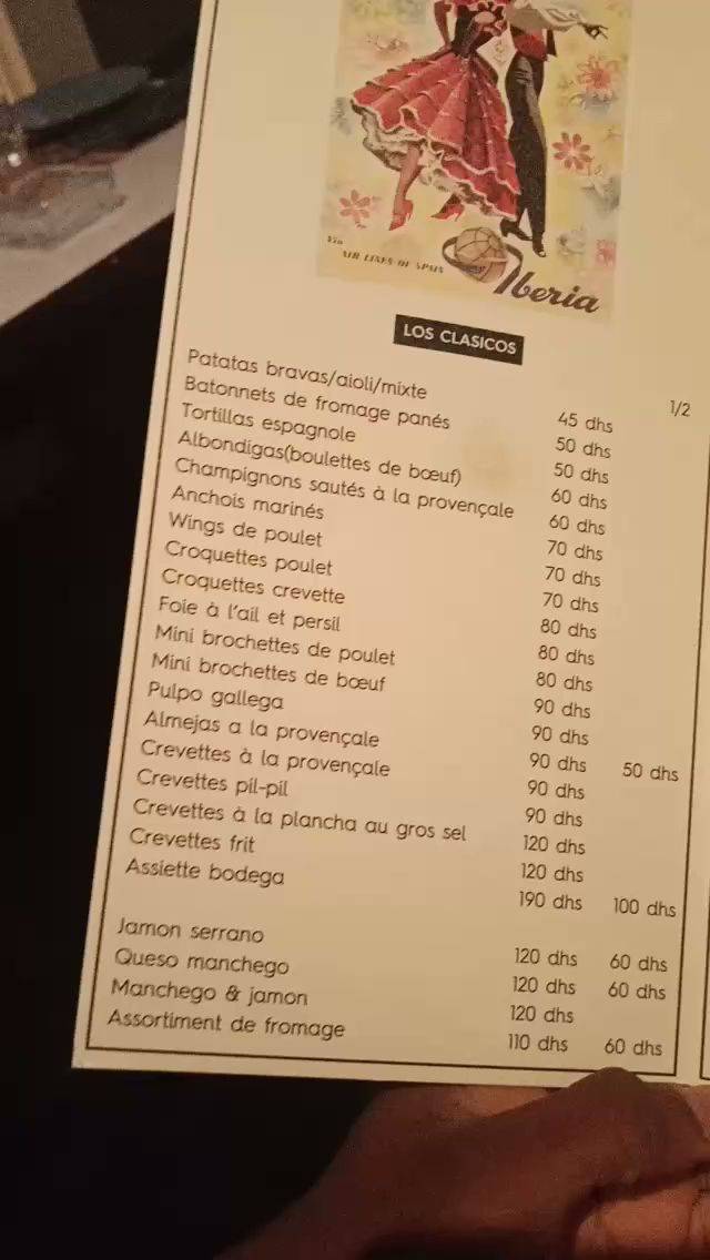 Menu de La Bodega Toro Loco