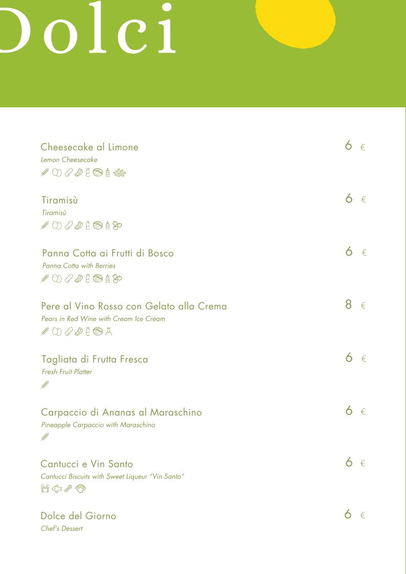 Menu di La Corte dei Limoni 