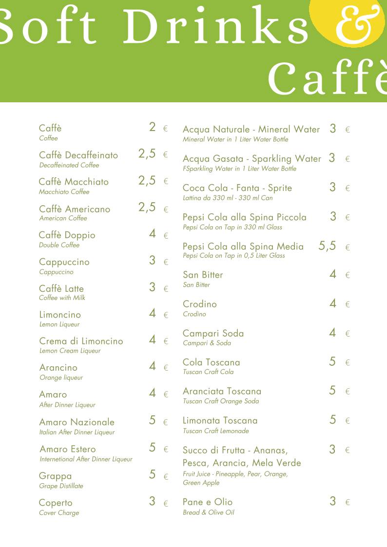 Menu di La Corte dei Limoni 