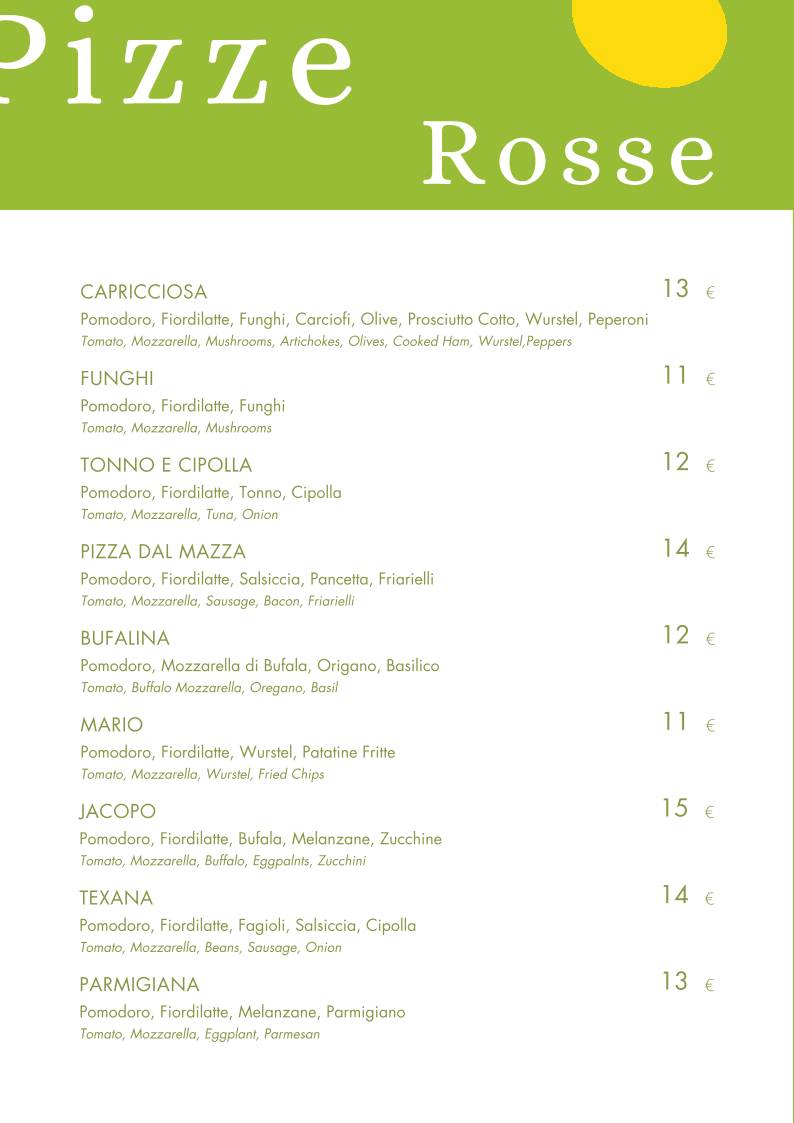 Menu di La Corte dei Limoni 