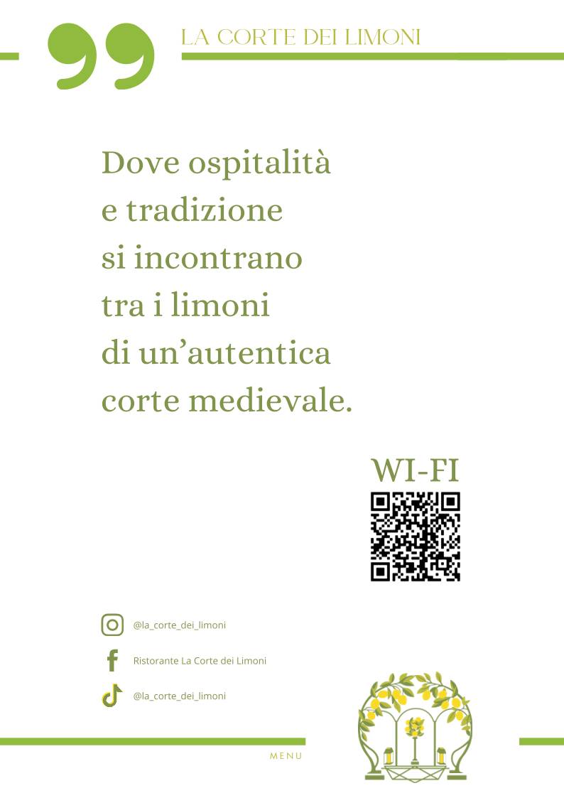Menu di La Corte dei Limoni 