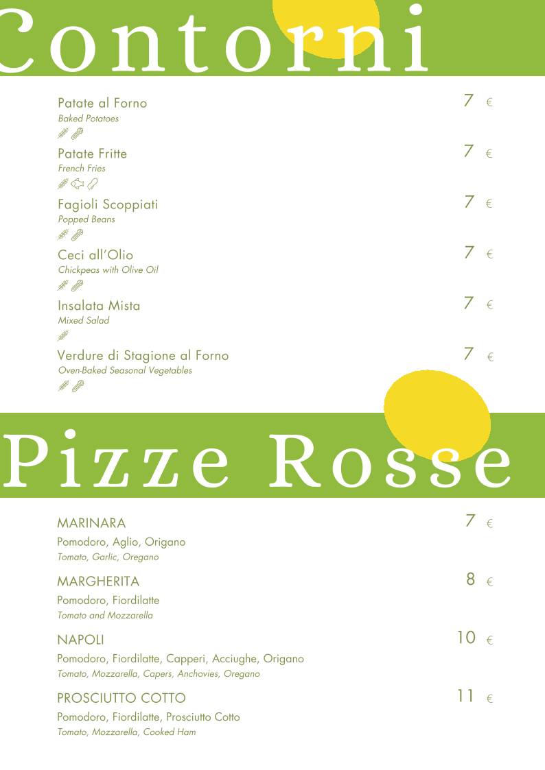Menu di La Corte dei Limoni 