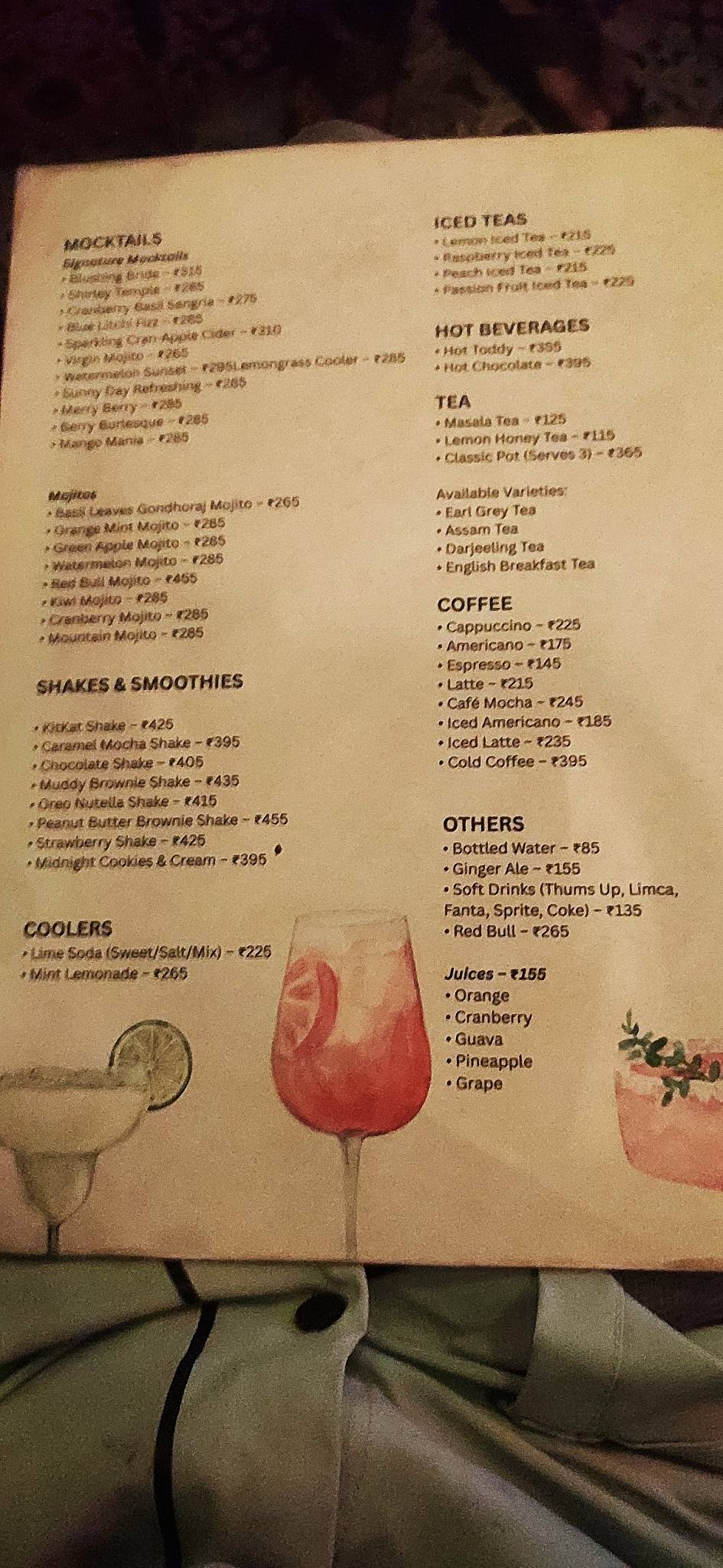 La Felice menu