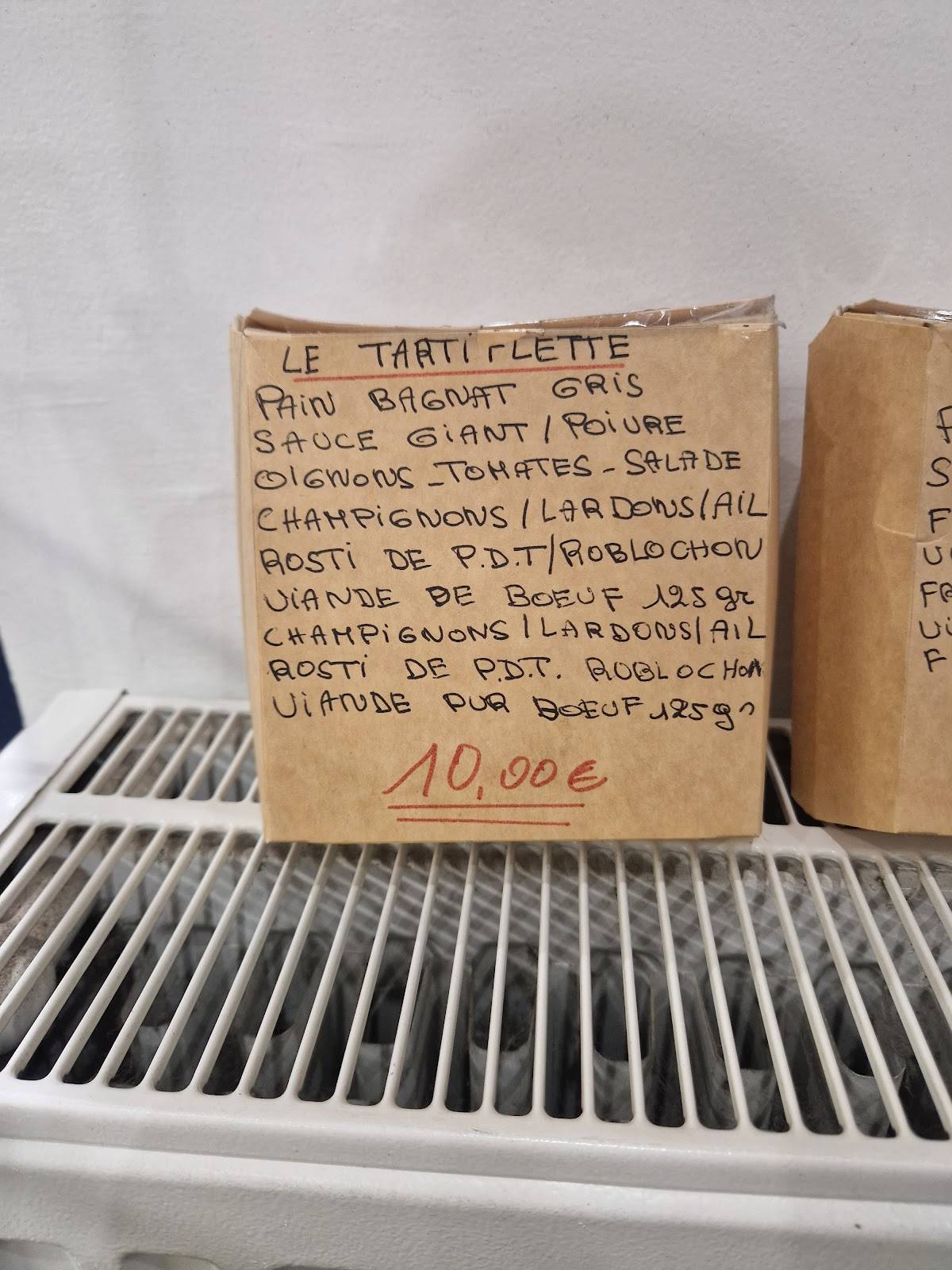 Menu de La Friterie du Rond-Point